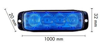 LED estroboscópica 4x LED azul